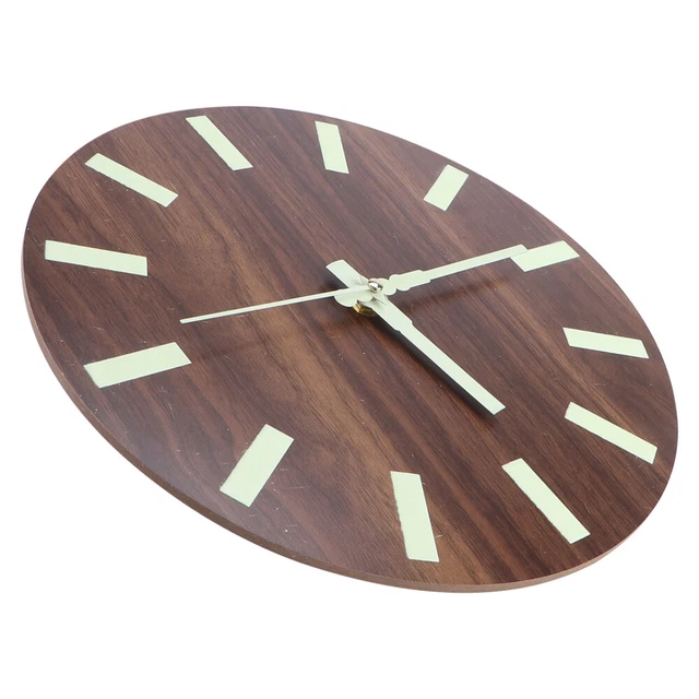 Reloj de madera creativo simple luz nocturna reloj colgante para Home Store Hotel