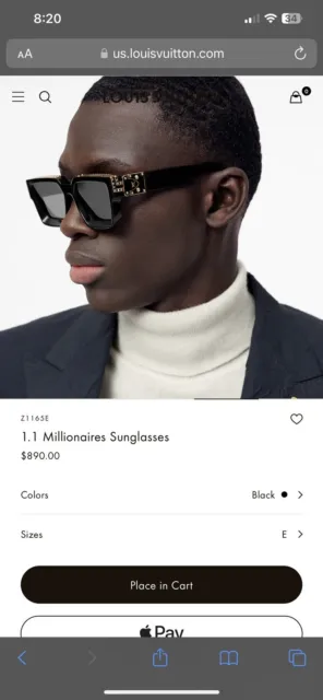 LOUIS VUITTON 1.1 Millionaires Sunglasses Z1327W Blue