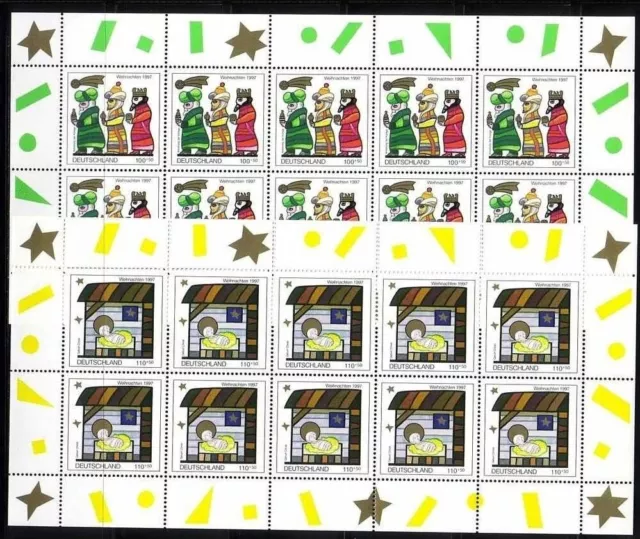 Deutschland Mi-Nr. 1959-1960 Postfrisch(Mint) Kb Weihnachten 1997 Heilige Drei K
