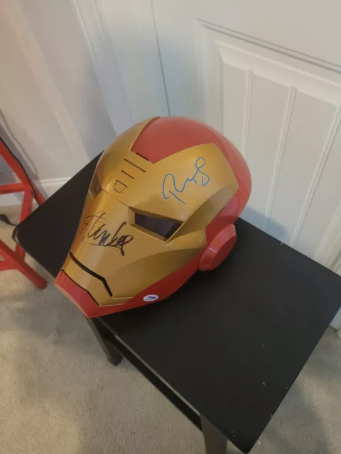 Robert Downey Jr Stan Lee Signed Iron man (PSA LOA)