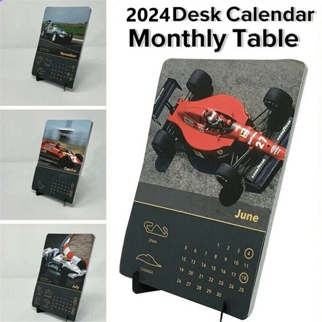 FORMULA ONE CALENDAR For F1 Fans 2024 Desk Calendars Monthly Table