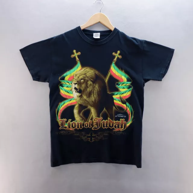 Lions Of Judah T Shirt Medium Black Flags Short Sleeve Cotton Mens