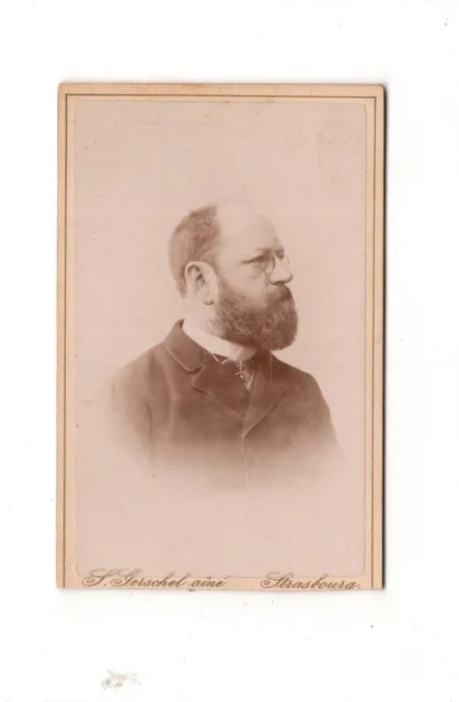CDV Foto Herrenportrait mit Widmung - Straßburg 1890