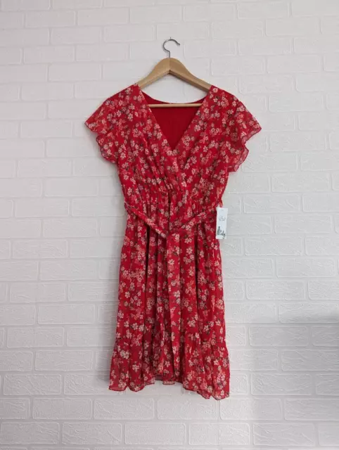 Chepe Made in Italy Womens Cotton Dress Size M Red