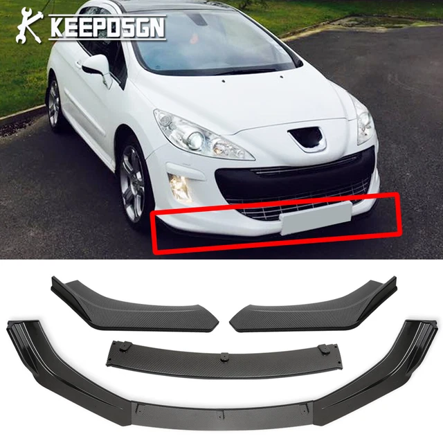 For Peugeot 208 308 508 Carbon Look Front Bumper Lip Splitters Spoiler Chin Body