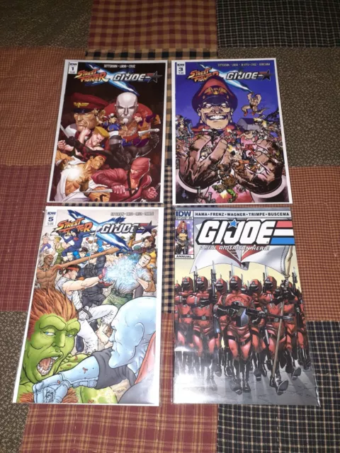 IDW 2016  Street Fighter X GI Joe full run Issues 1-6 and idw 2012 gijoe annual