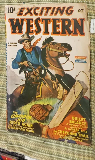 Dime Western Magazine Pulp October 1943 Vol. 6 #2 Exciting Western Cimarron