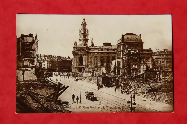 Lille 59000 guerre 14 -18 destructions carte postale