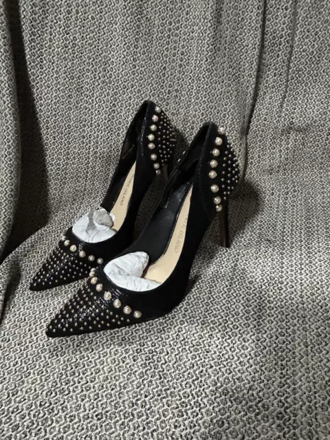 RIVER ISLAND SIZE 5 Pearl Leather Heels 15.00 PicClick UK