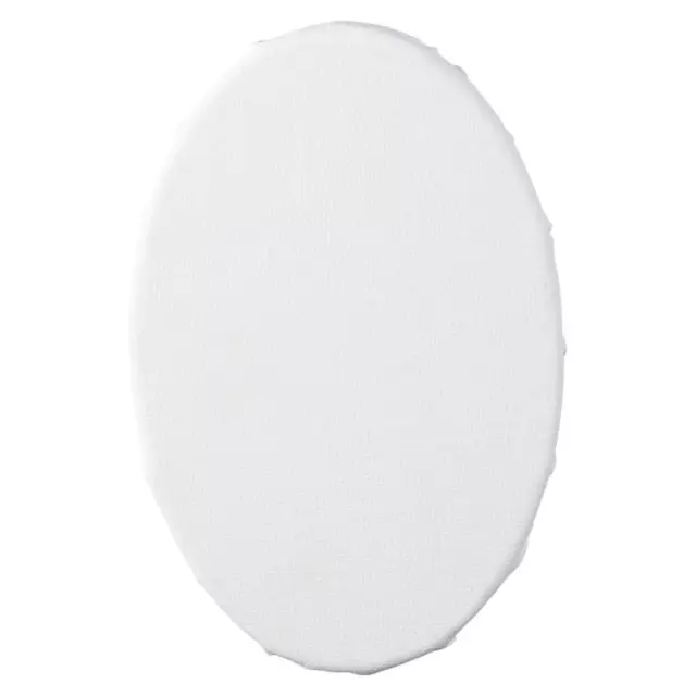 3Pcs Oval Black Canvases White Canvas Paint Canvases  for Painting