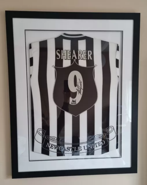 Signed & Framed Alan Shearer Newcastle United 1997/1998 Home Shirt w/ COA