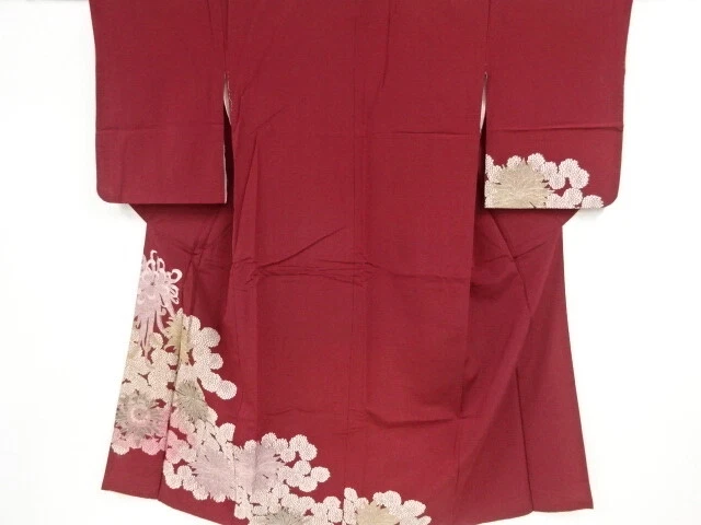 42771# Japanese Kimono / Antique Kimono / Woven Kiku
