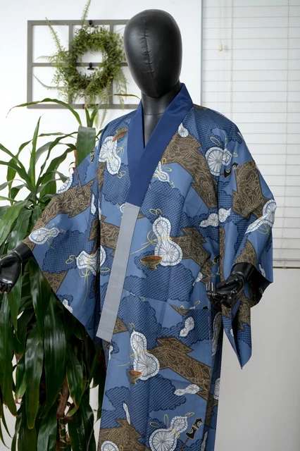 Dear Vanilla Japanese Juban Undergown Men's Kimono Authentic Vintage Japan Mint 2