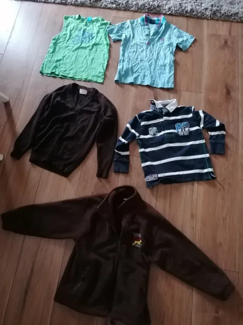 boys clothes bundle age 4-5 years rocha next george tops fleece sweater blouse