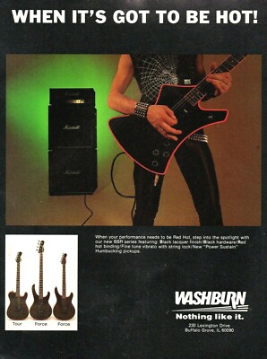 vtg 80s BOWEN HANDLE MAGAZINE PRINT AD PINUP Guitar Vibrato Tremolo Whammy Bar 