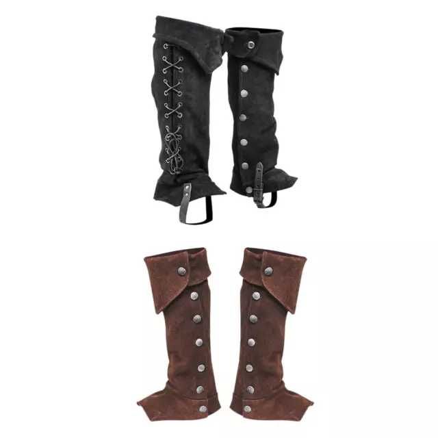 Faux Leather Pirate Boot Cover Gothic Punk Bandage Boots