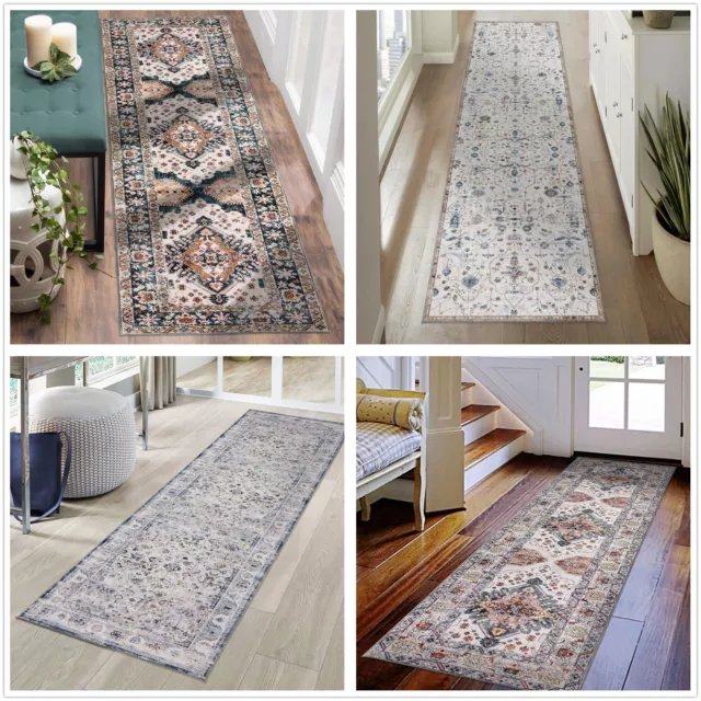 Beautiful Hall Way Floor Rug Soft Allover Washable Pet Friendly Runner 80x300cm