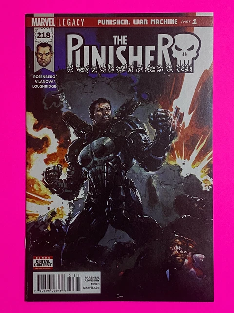 Punisher #218 (Marvel 2018) 1St Punisher War Machine | Clayton Crain | Vf+ 8.5