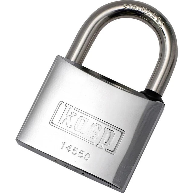 Kasp K14550A1 Cadenas 50 mm fermeture universelle acier inoxydable avec serrure