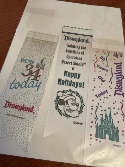 Disneyland CAST MEMBER Ribbon Lot DESERT SHIELD 24th and 35th Anniversary 89 91