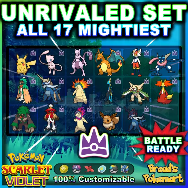 All 17 MIGHTIEST MARK Unrivaled 6IV ⚡ Pokemon SCARLET & VIOLET Tera Raid BUNDLE