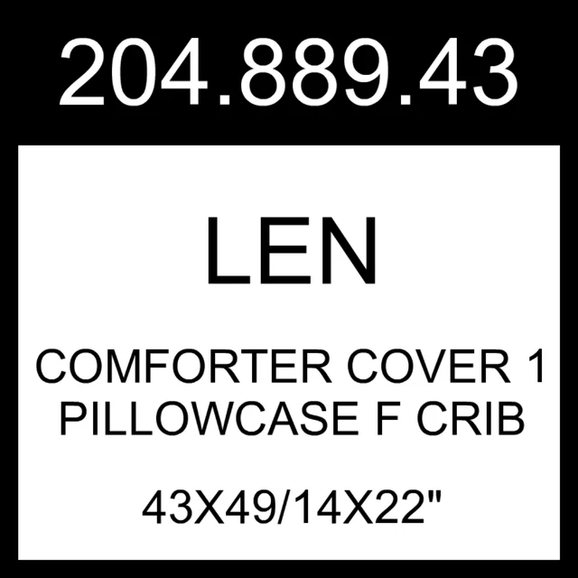 Funda edredón IKEA LEN 1 funda de almohada F cuna 43x49/14x22" 204.889.43