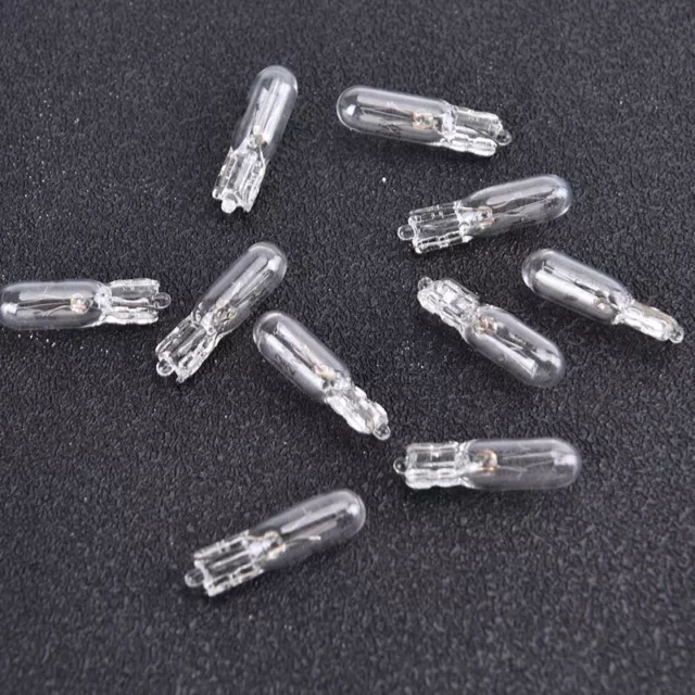 10Pcs 12V 1.2W T5 Glass Light Bulb Dashboard Instrument Panel Brake Light Bulb 2