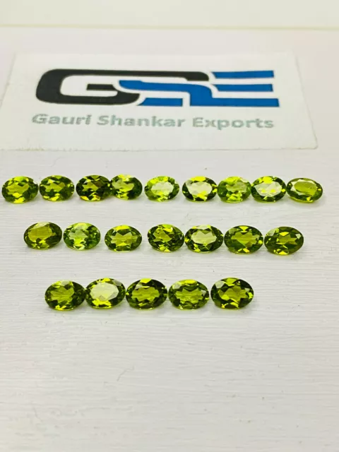 Peridot Faceted Oval Cut Loose Gemstone 5x3 MM - 12x10 MM Natural Calibrated DG