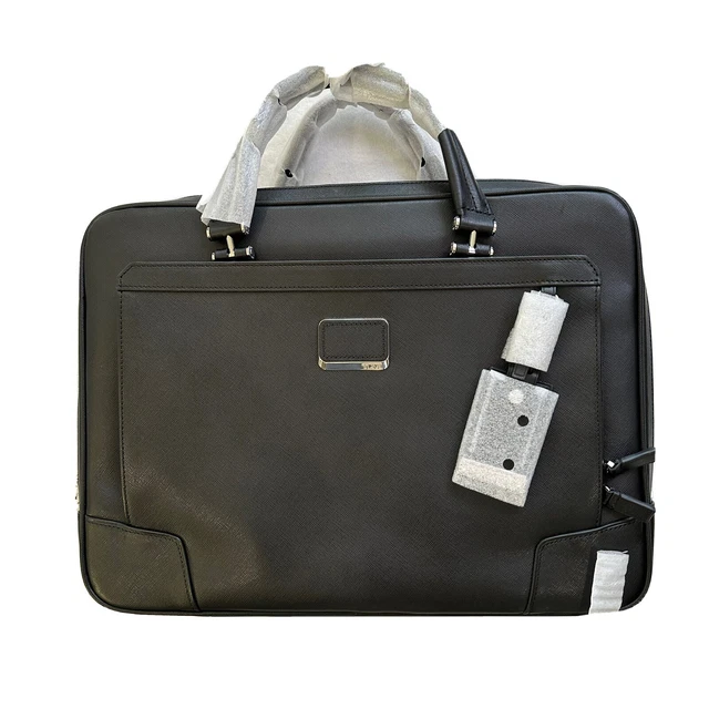 BRAND NEW NWT Tumi Astor Ansonia Double Zip Black Briefcase Laptop bag $795