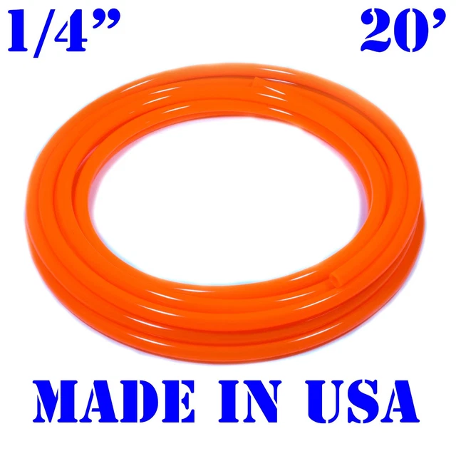 20 feet 1/4"ID / 6mm Fuel Line Cycle ATV Gas Dirt Bike JetSki Hose Tube ORANGE