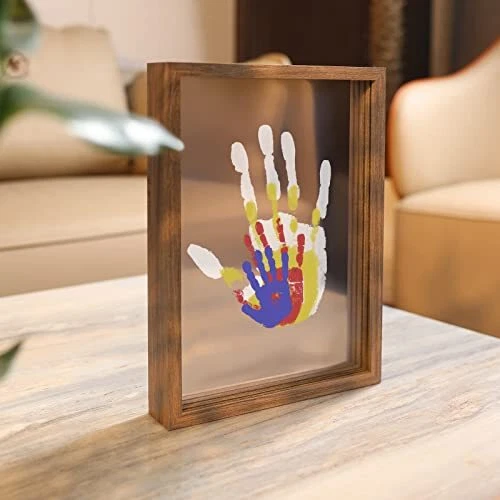 Family Handprint Kit, DIY Craft Keepsake Wooden Frame, Endless Gift Set, Non