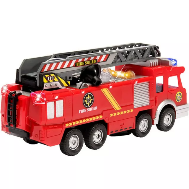 Die Cast Spielzeug Feuerwehr Feuerwehrauto mit Drehleiter Licht Sound Sirene