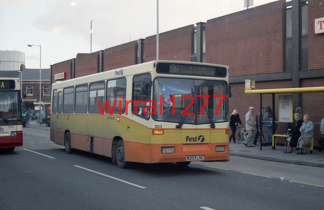 ORIGINAL BUS PHOTOGRAPHIC negative First Manchester B6 M203LNC,ex ...