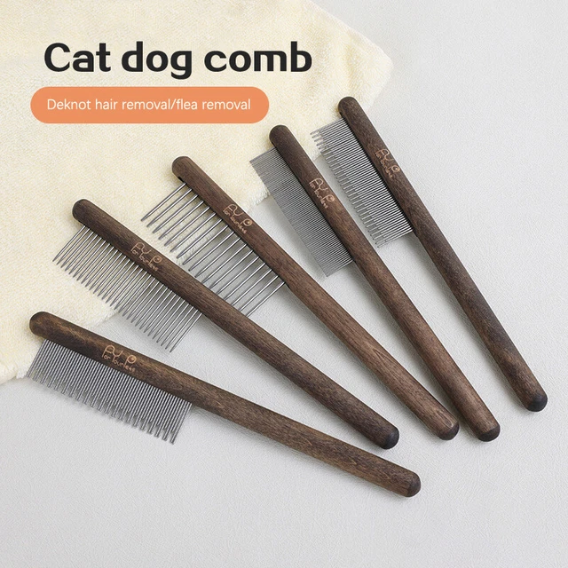Peine de pelo para mascotas hecho a mano gato perro peine para herramientas de eliminación de pulgas suministro de mascotas