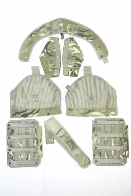 British army surplus MTP Osprey vest components, brassard side plates etc