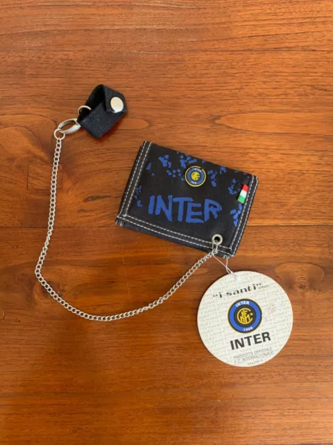 PORTAFOGLIO INTER (PRODOTTO ufficiale Internazionale Milano) con logo e  catena EUR 12,49 - PicClick IT