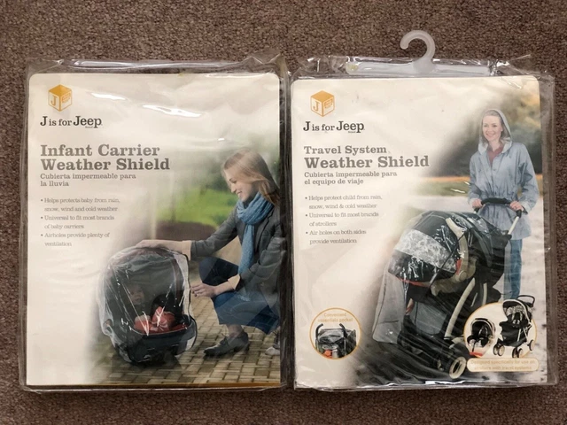 J is for Jeep Travel System AND Infant Carrier Weather Shields. New