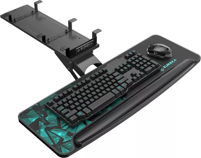 EUREKA ERGONOMIC Height Adjustable Mouse & Keyboard Tray Under Desk 28x10''