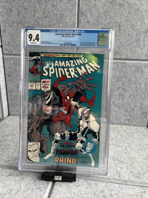 amazing spider-man #344 1991 CGC 9.4