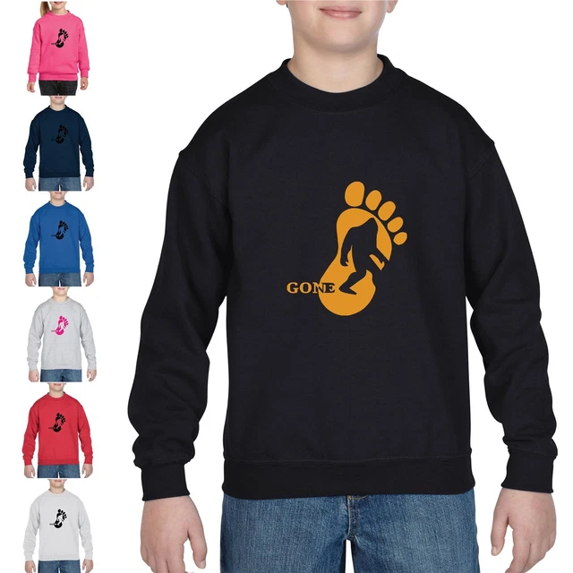 Felpa Big Foot Gone Bambini Ragazzi Ragazze Bambini Vestiti Invernali Maniche Piene