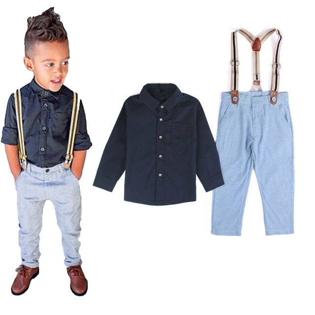 Abiti da gentiluomo bambini bambini tuta top casual pantaloni lunghi set vestiti bambino