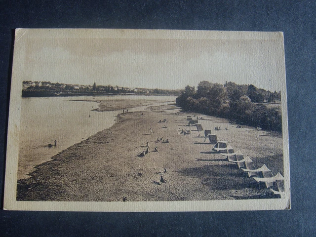 CARTE   POSTALE  ancienne  :  COSNE SUR LOIRE  -  NIEVRE  58  - La Plage