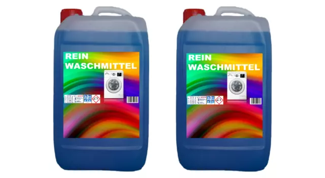 REIN WASCHMITTEL 2x10L WASCHGEL FLÜSSIGWASCHMITTEL BLAU SONDERPREIS X-MAS