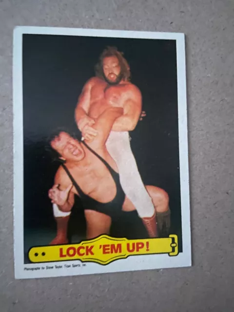 Wwf Wwe Topps 1985 Lock 'Em Up Series 1 Bundy Studd Wrestling Trading Card 23