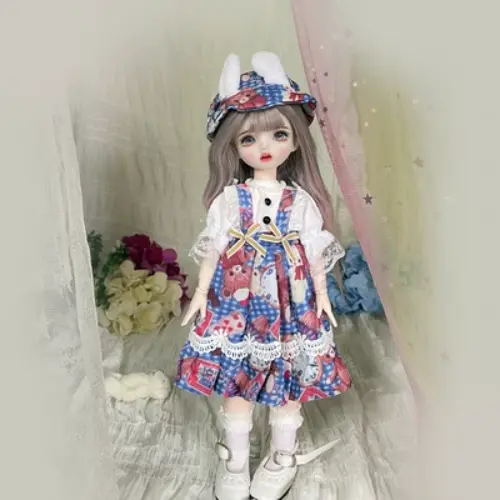 Full Set 1/6 Ball Jointed BJD Doll Girl Eyes Dress Face Makeup Kids Toys Gift