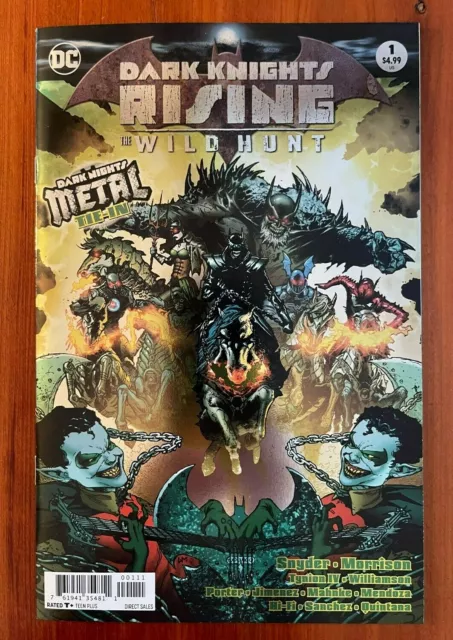 DARK KNIGHTS RISING THE WILD HUNT #1 Mahnke Foil Stamped Main Cover DC 2018 NM
