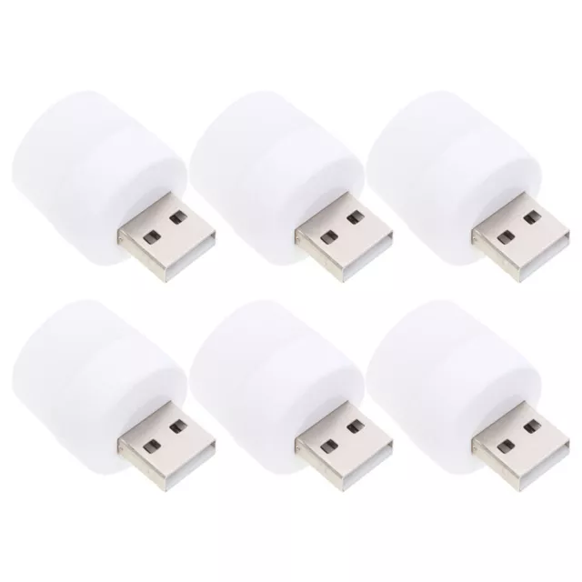 6 pz Luce Notturna LED Plastica Lampada da Viaggio Plug-in Luci USB per Auto