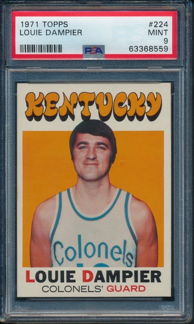 1971 Topps Basketball Louie Dampier ROOKIE #224 PSA 9 COLONELS MINT HOF