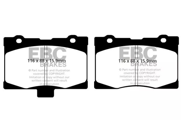 EBC Redstuff Front Brake Pads for Honda Legend 3.5 (KB1) (2004 > 08)