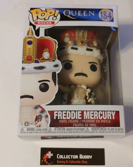 Funko Pop! Music Rocks 184 Queen Freddie Mercury King Pop Vinyl Figure FU50149